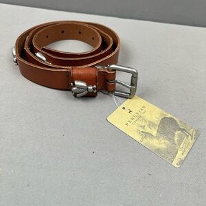 Peruvian Connection Brown Leather Belt w/ bees 🐝 Insects Metal - NWT